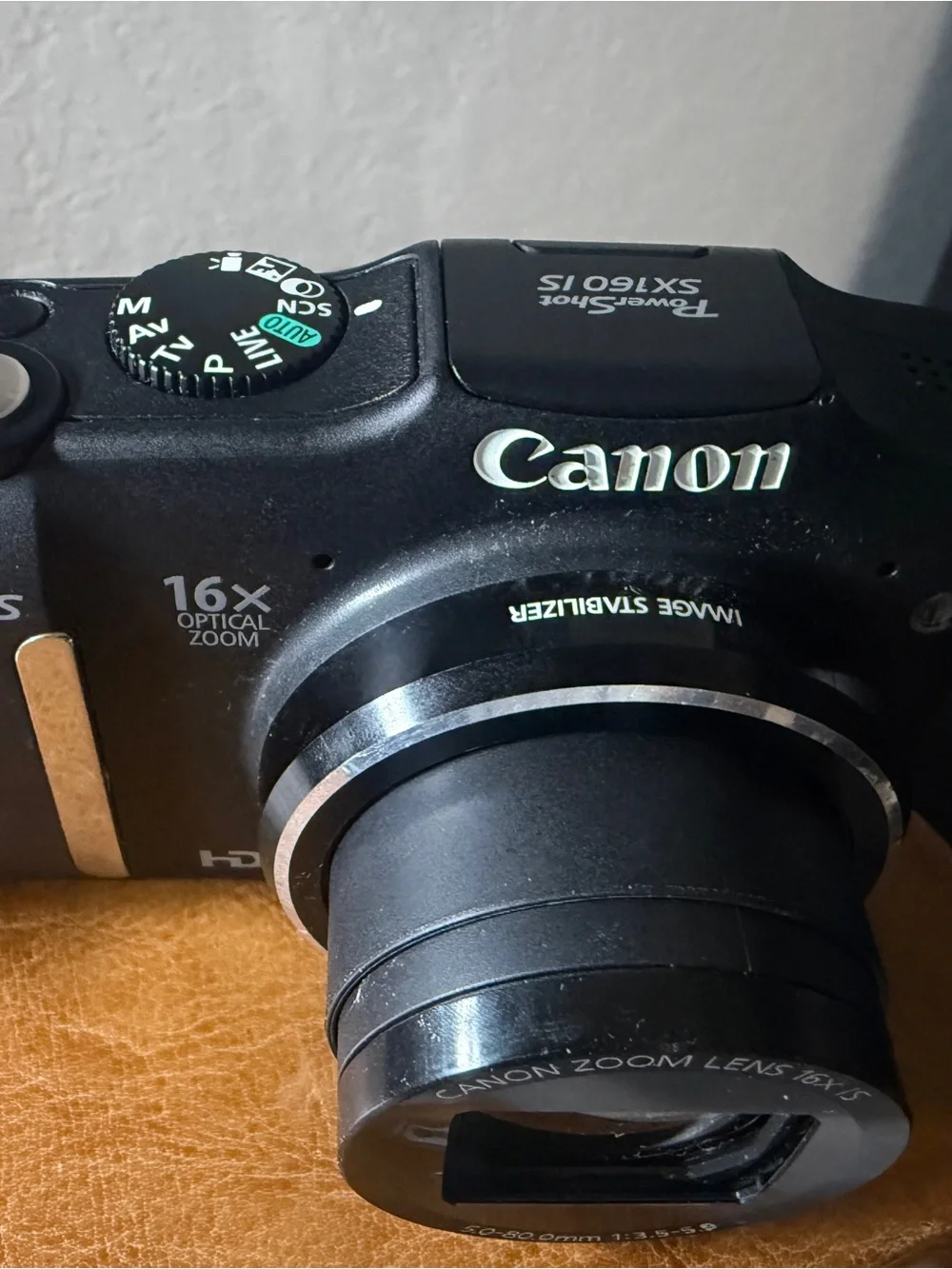 Canon Black SX160 IS 16x Optical Zoom Compact Camera